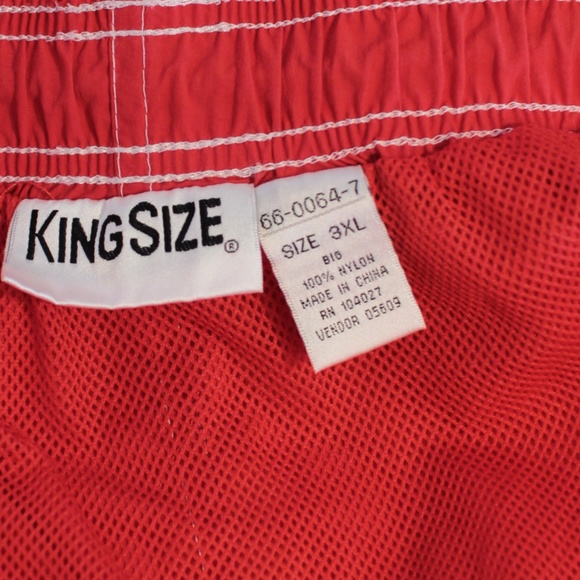 King Size Swim Shorts 3XL Trunks Red - Picture 3 of 7